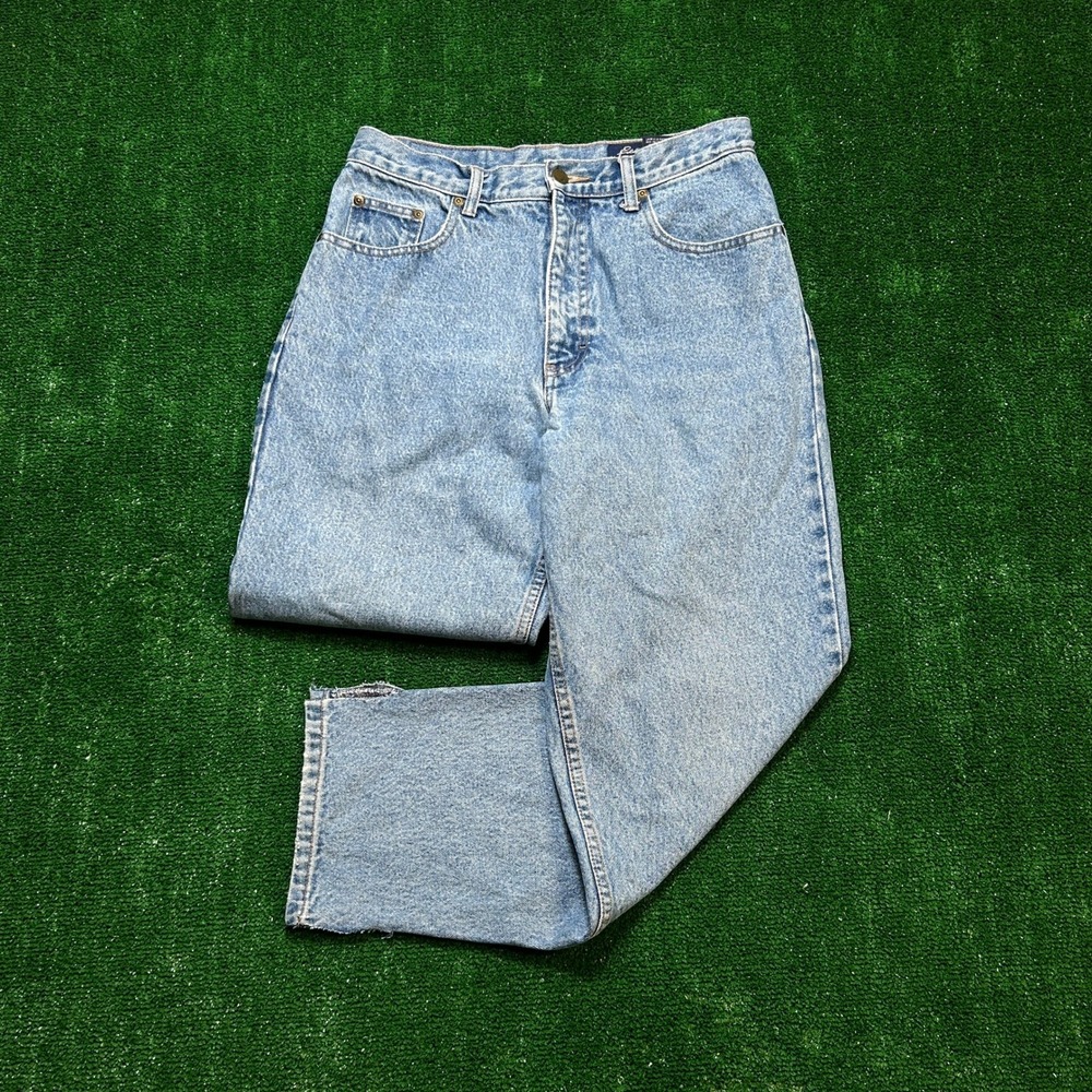 Vintage Eddie Bauer High Waist Mom Jeans Light Wash 10 Petite